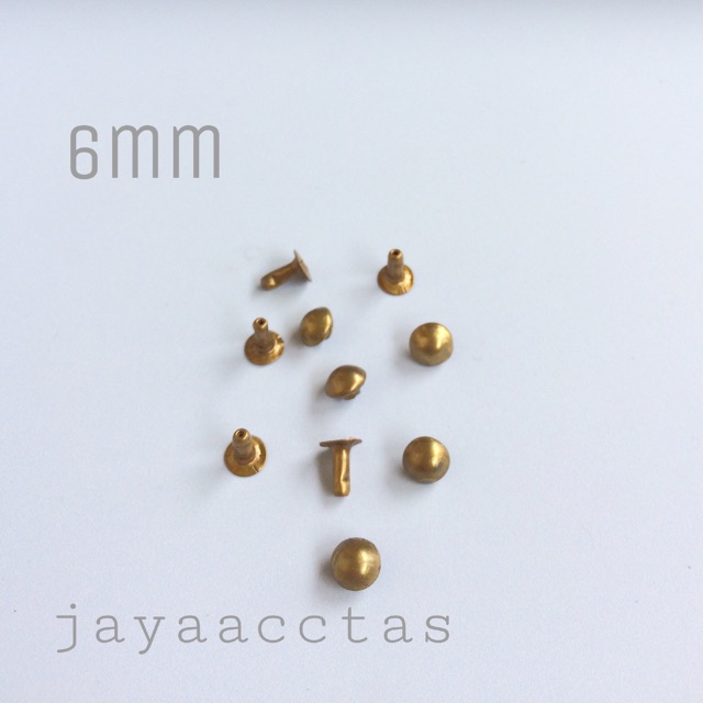 Paku keling centang jamur 6 mm antigold