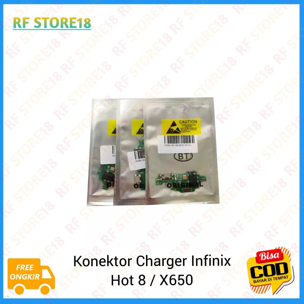 Flexible Charger Con Tc Konektor Charger Infinix Hot 8 / X650 Original 100% Papan Cas Cassan Board I