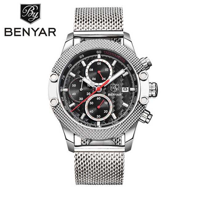 Baru BENYAR Bergani Jam Tangan Analog - BY-5109M - Putih