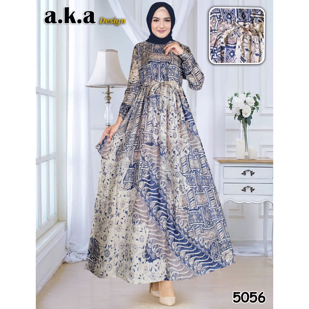 Gamis Batik Viscose Semi Sutra 5056 Gamis Batik Modern Gamis Batik Couple Setelan Viscose Batik Sutr