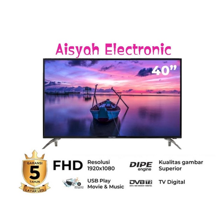 LED TV POLYTRON 40 INCH GARANSI 5 TAHUN