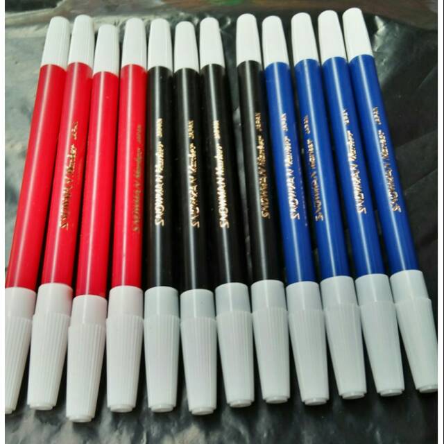 

Spidol Snowman marker 3 warna isi 12 pcs