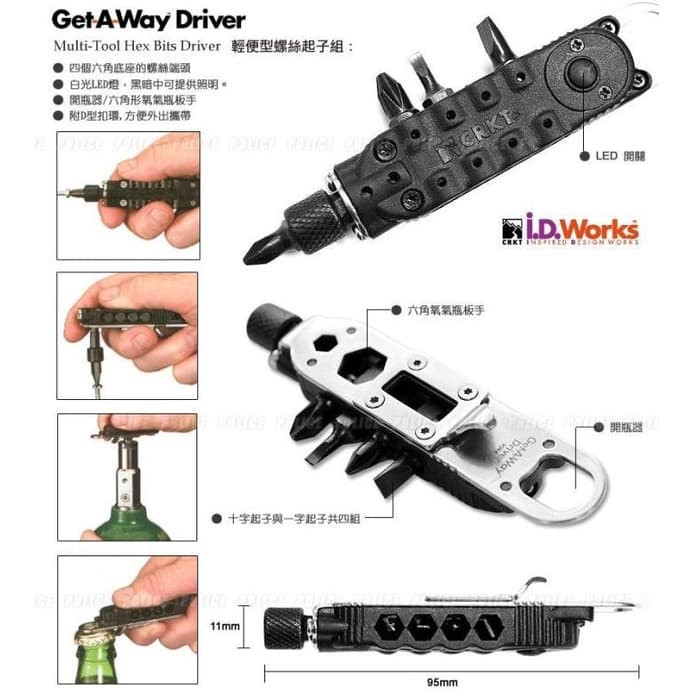 CRKT Magic Screwdriver EDC Multifunction Tools Obeng Serbaguna