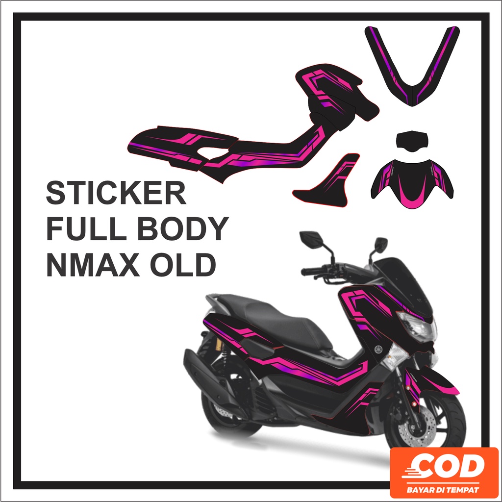 Stiker Decal NMAX OLD Aksesoris Emblem Variasi Motor NMAX 155 Old Lama Full Body 2019 2018 2016 2017