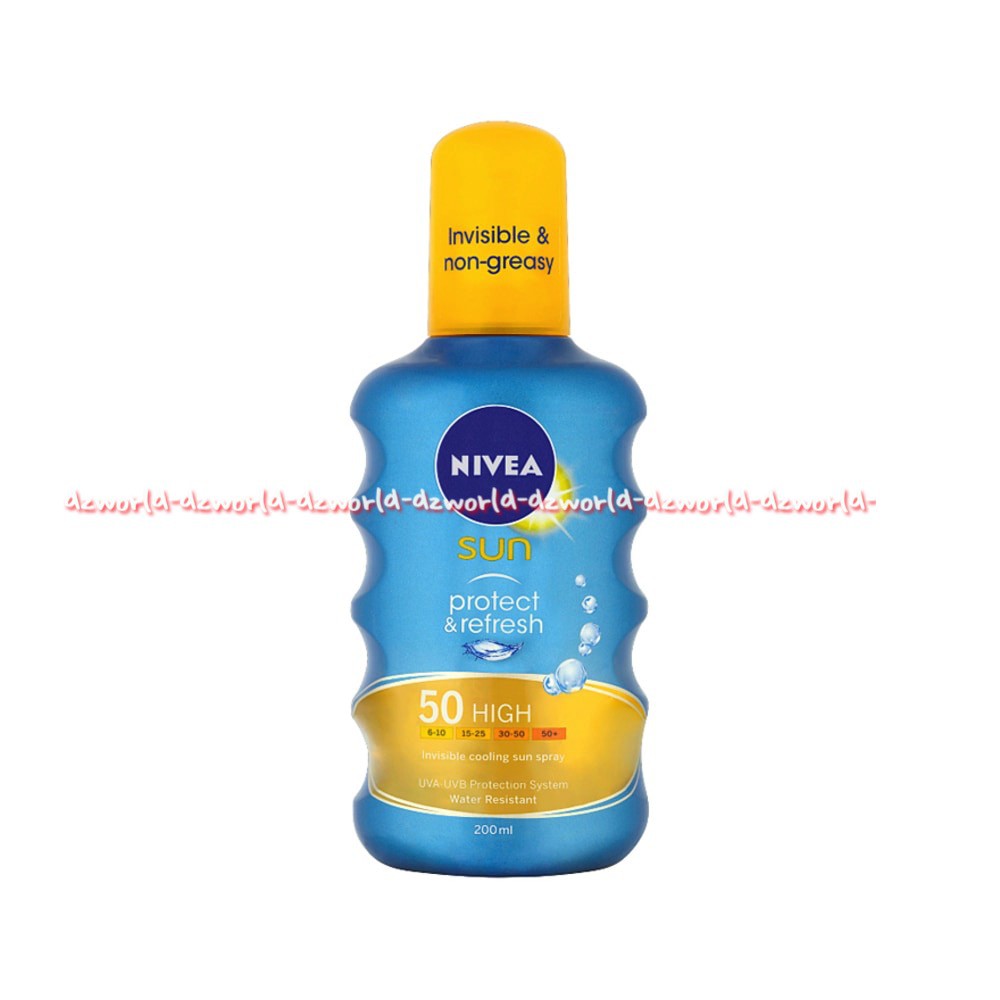 Nivea Sun Protect And Refresh 50 High 200ml Mudah Digunakan Cepat Menyerap Pada Kulit Dan Tahan Air