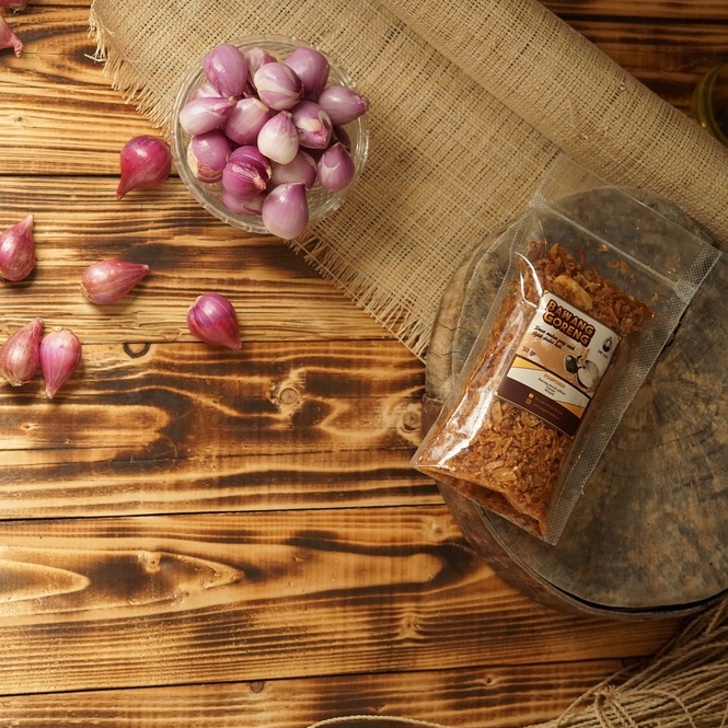 

Bawang Goreng Dhe Sar 50 gram tanpa pengawet, tanpa tambahan tepung, tanpa MSG
