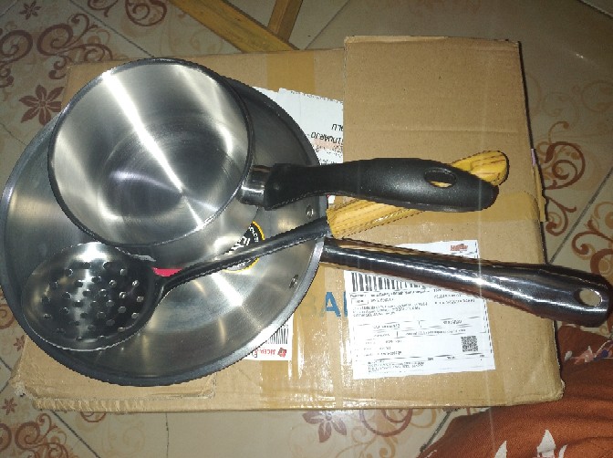 Wajan Stfp0124 - Wajan Fry Pan Diameter 24 Cm Stainless Golden Flying Fish Kitchenware