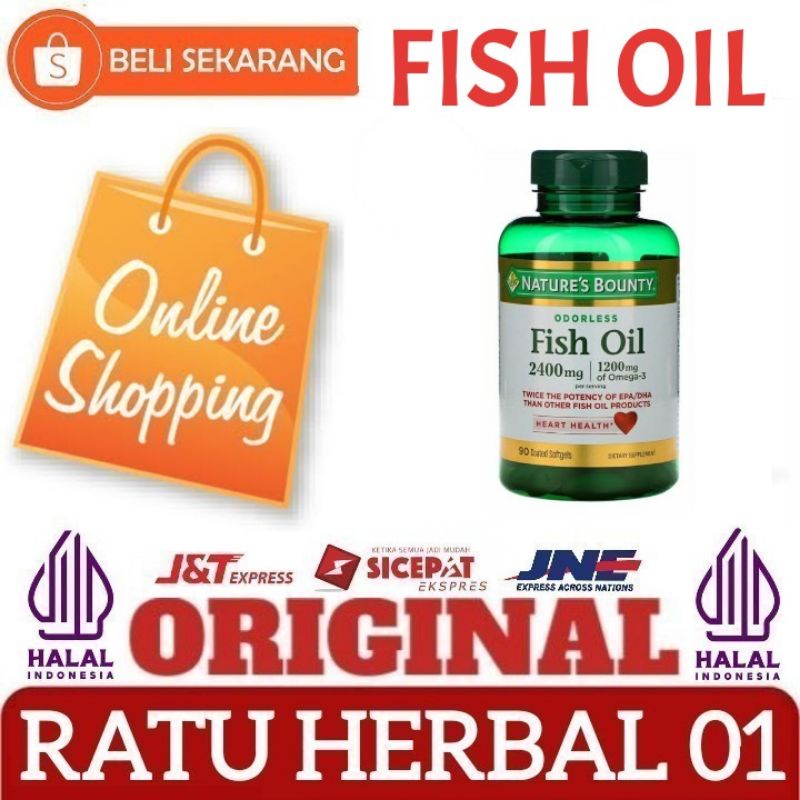 JANTUNG 2400mg &1200mg FISH OIL NATURE BOUNTY