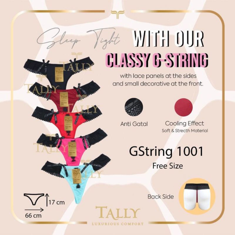 TALLY CD G-String Brukat Renda 1001 Nyaman di pakainya