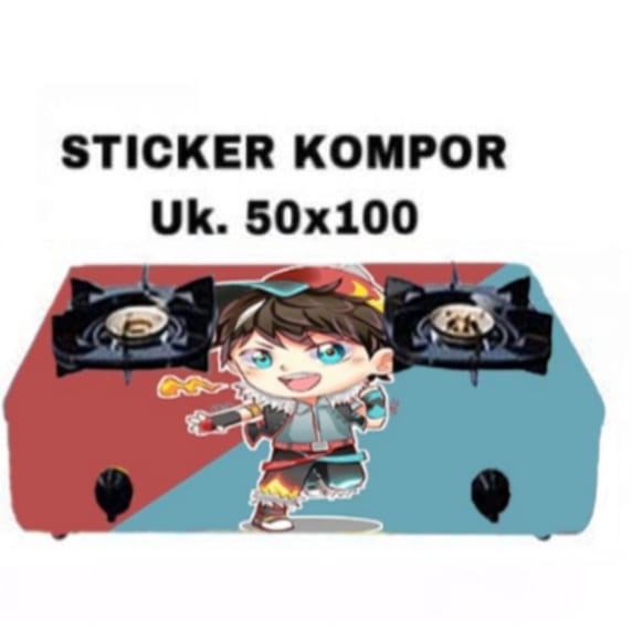 Stiker Kompor 2 Tungku Motif Karakter