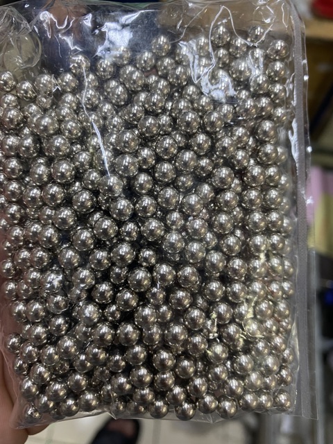 MUTIARA TEMBAK 6 MM SILVER CHROME KUALITAS AA PER 100 GRAM