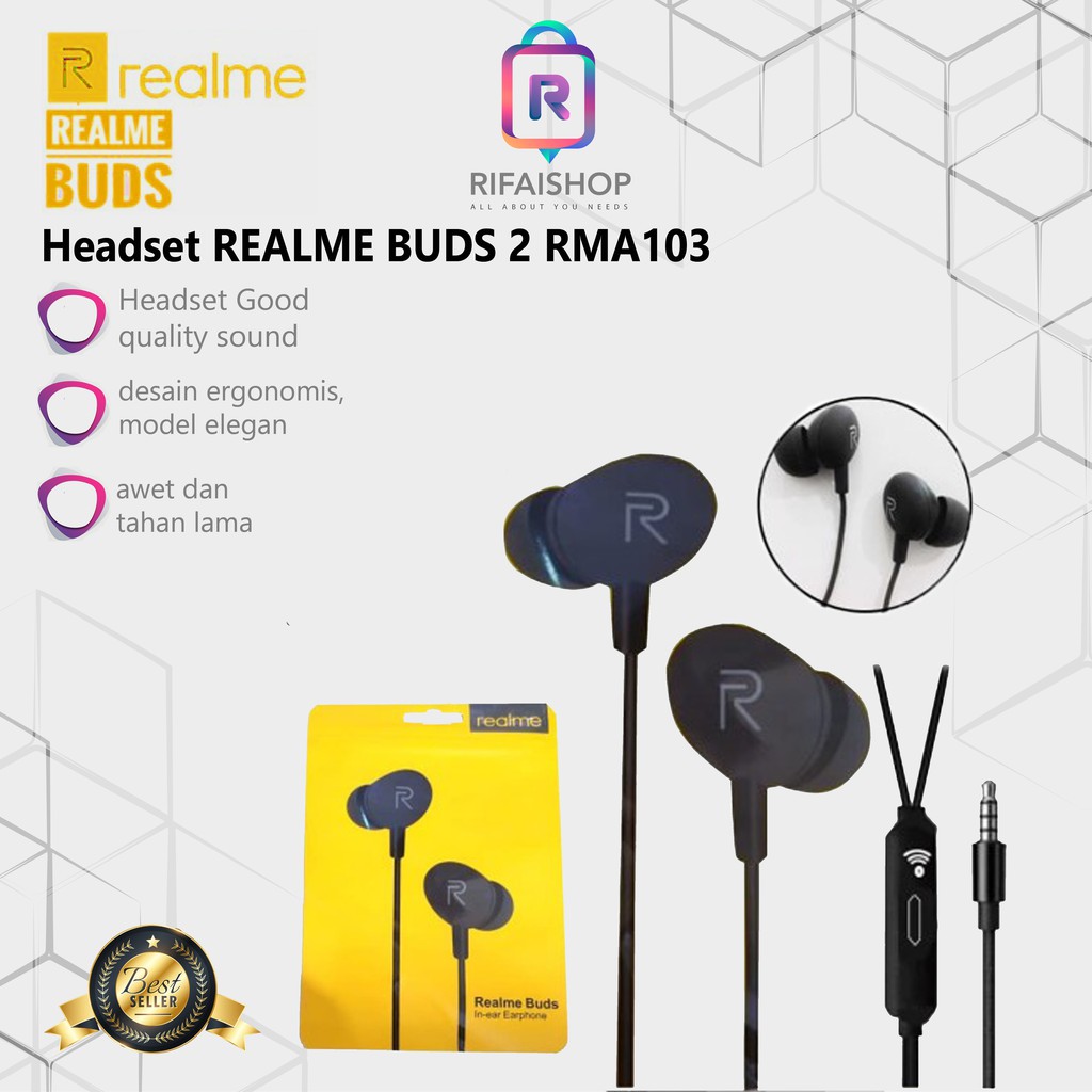 Headset REALME BUDS 2 RMA103 / RMA 103 / RMA-103 Stereo Earphone