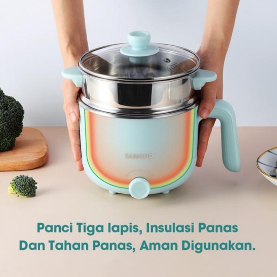 NA -ELECTRIC COOKER 1.2L PANCI KUKUS ELEKTRIK SAMONO 600W DG01