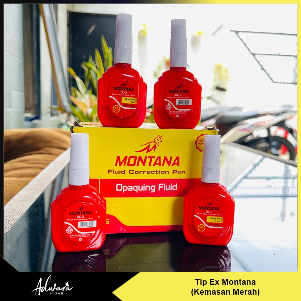 Tipe X correction pen MONTANA  / Tip ex STARK Kemasan Merah