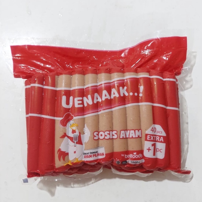 

Belfoods uenak sosis ayam 1kg 40s