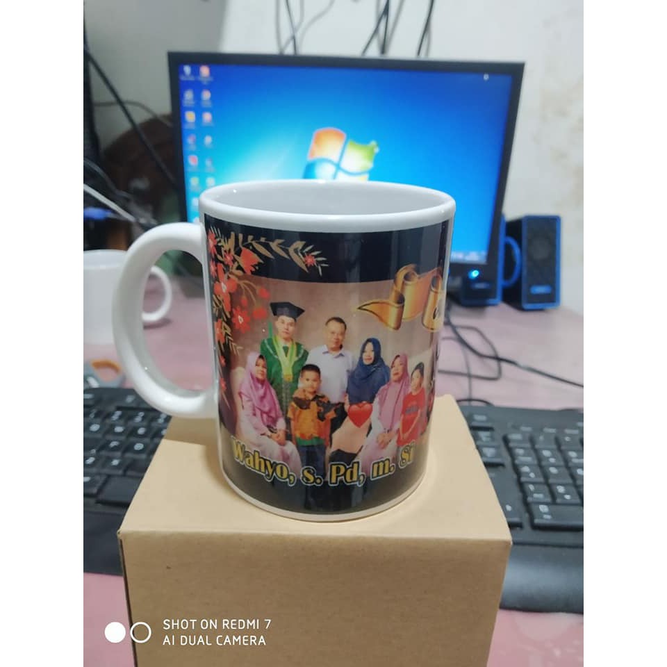 MUG CUSTOM KARAKTER FOTO NAMA TULISAN | GELAS FOTO/GAMBAR & TULISAN  | UNTUK SOVENIR KADO