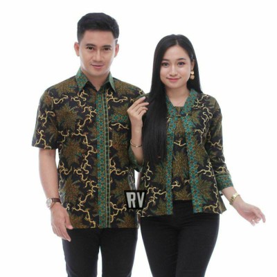 Batik Couple | Atasan Batik Couple | Couple Blouse Dan Hem Batik