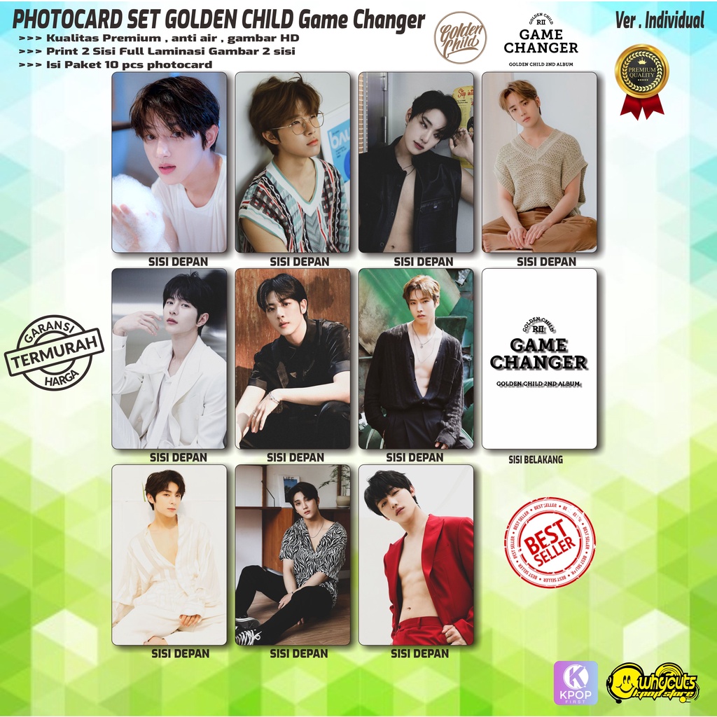 PHOTOCARD SET KPOP PREMIUM GOLDEN CHILD GAME CHANGER