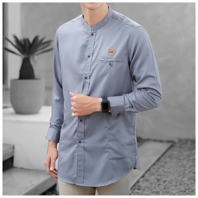 Baju Koko Kurta Dewasa Lengan Panjang Material Catton Adem Serap Keringat.