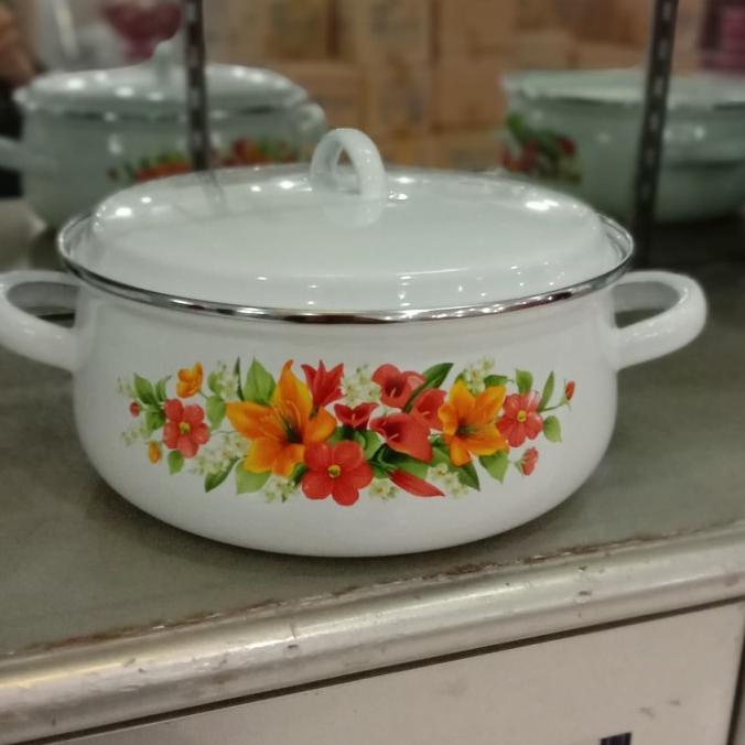 /////] PANCI ENAMEL PANCI MASAK PANCI ENAMEL SAYUR UKURAN 24 CM