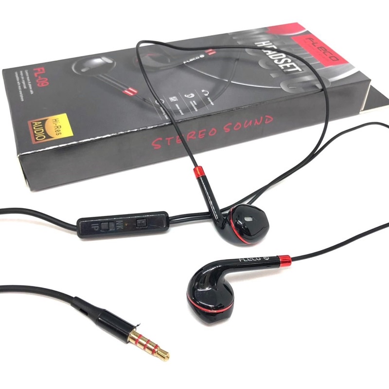 HANDSFREE HEADSET FLECO FL09/EARPHONE HANDSFREE FLECO FL09 HEADSET TERPOPULER SEN