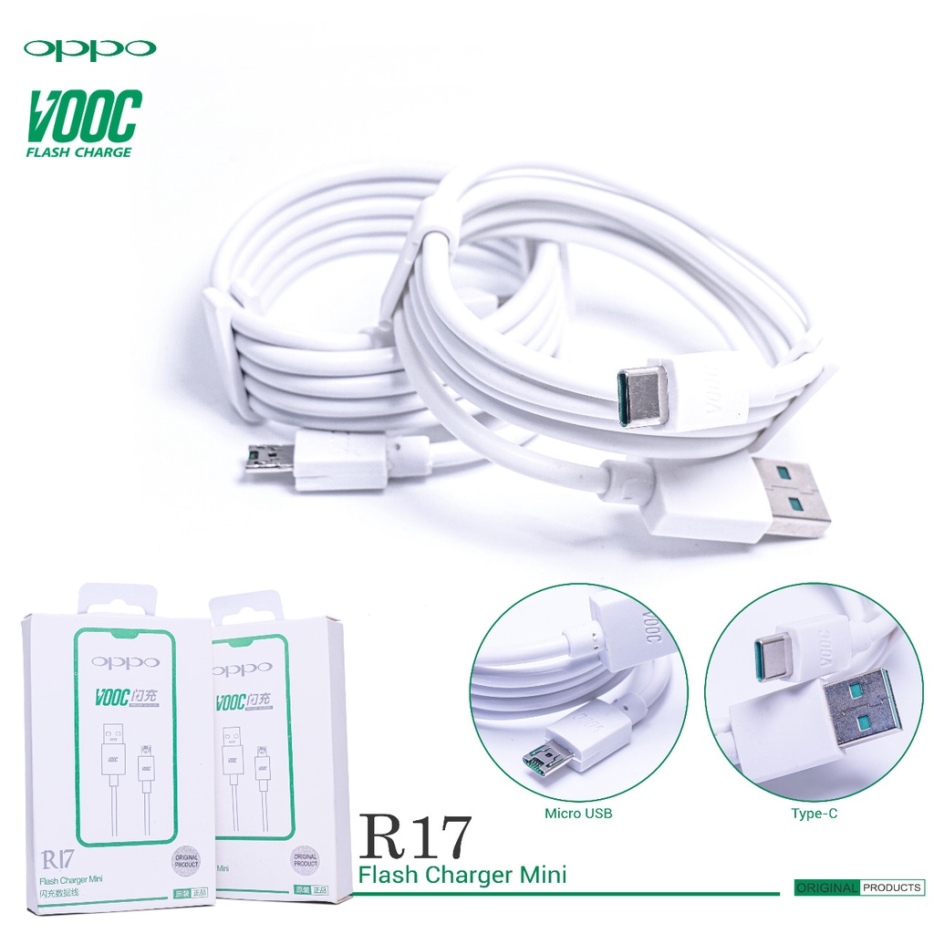 Kabel Data OPPO FAST CHARGING VOOC Type C Micro USB kabel cas charger HP android original