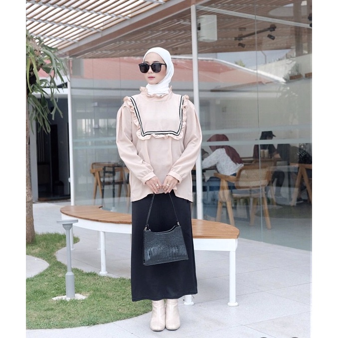 BONI TOP / BLOUSE KOREAN STYLE / ATASAN MUSLIM WANITA