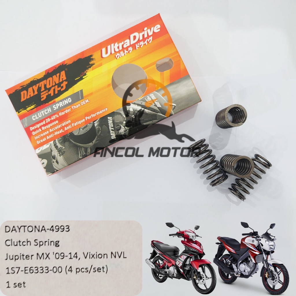 Daytona Original Per Kopling 4993 Jupiter MX 2009-2014 Vixion NVL 1S7-E6333-00 Tiger 1 Set (4pcs)