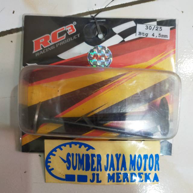 Klep 30 25 batang 4,5mm . Klep rc3 ukuran 30 25 4,5mm klep racing batang 4,5mm