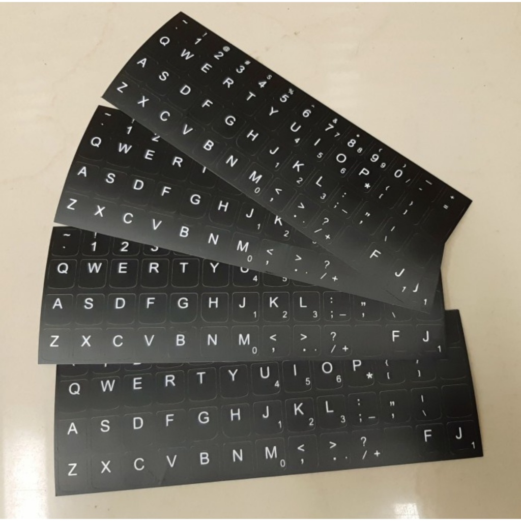 Stiker Keyboard Laptop / Sticker Keyboard Laptop / Stiker Huruf Keyboard English Laptop Notebook Mur