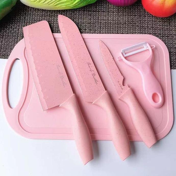 

7 In 1 Kitchen Knife Set / Talenan Pisau Pengupas Gunting Dapur Set Lapakbrg2000