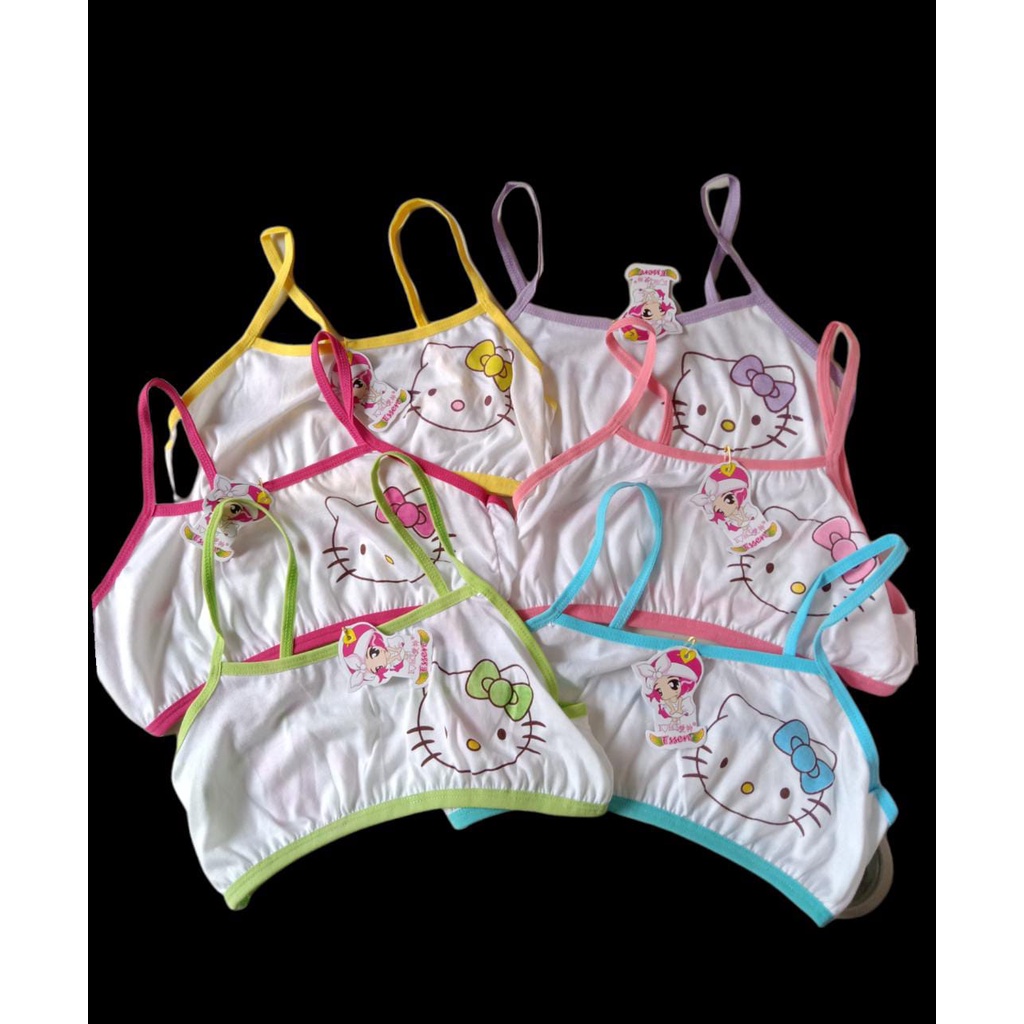 6pcs Miniset Anak SD Perempuan SMP Remaja ABG Mini Set BH Bra Kutang Dalaman Lusinan Kaos Dalam