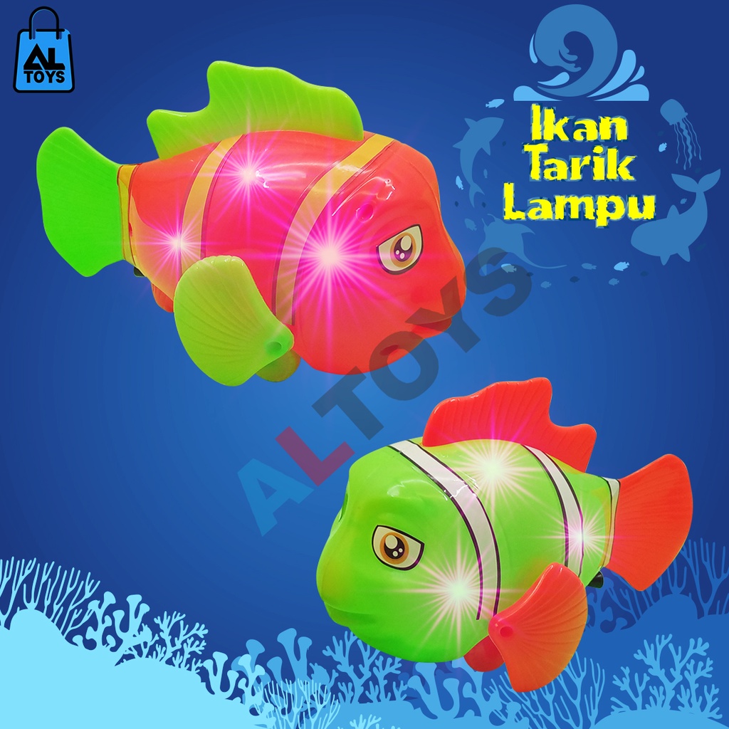 LT44 Mainan Ikan Mas Koki Lampu Tarik Opp / Mainan Ikan Nemo Tarik Lampu