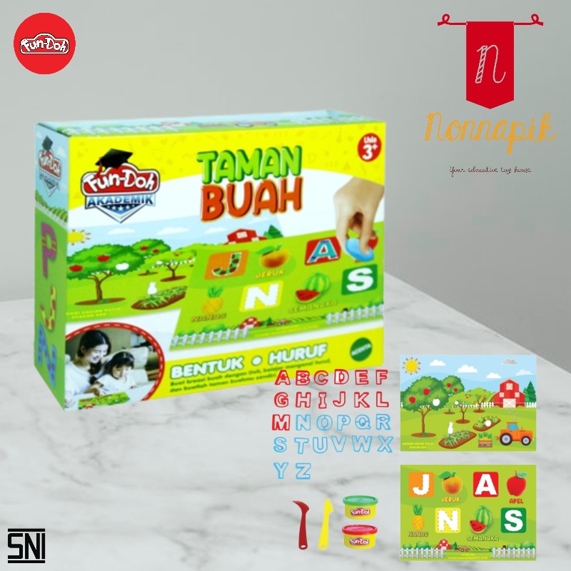 FunDoh STEM Akademik Taman Buah Fun Doh Playset