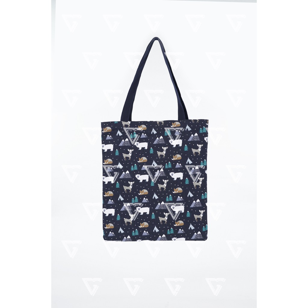 Totebag wanita / tote bag wanita kekinian 2021 kanvas motif Beruang