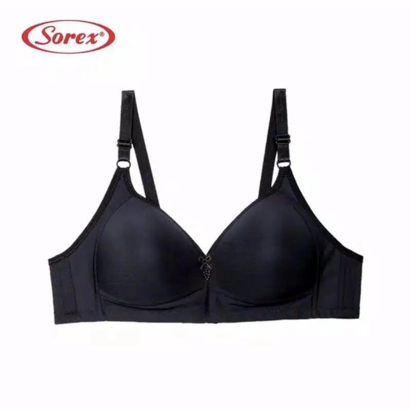 Bra BH Tanpa Kawat Super Soft Sorex 17238 CUP B UK 34-40-Hitam