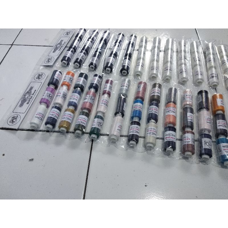 BENANG CAMPUR ISI 36 PCS (3 LUSIN) UKURAN 40/2 | PANJANG 250 YARD | BENANG JAHIT MURAH