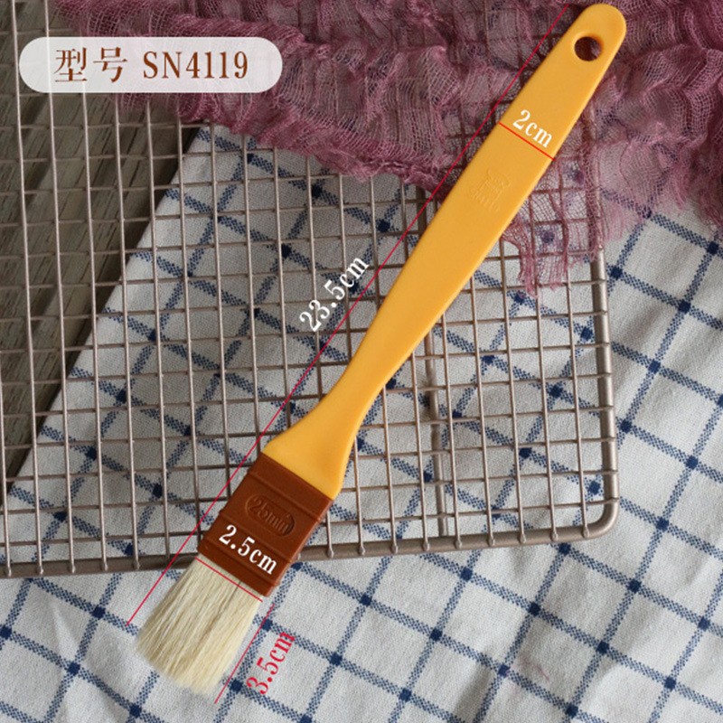 sanneng small wool pastry brush SN4119 / kuas oles roti gagang plastik