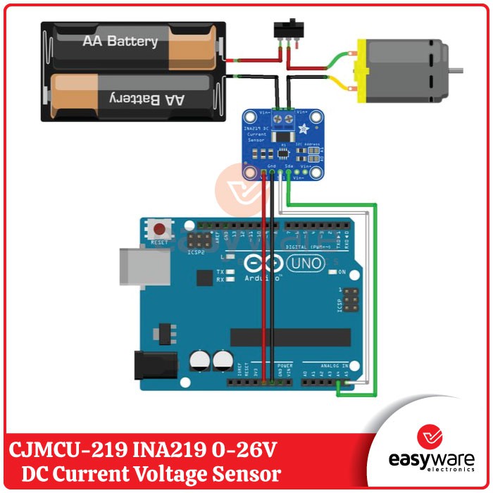 CJMCU-219 INA219 I2C Interface Power Supply Monitoring Module