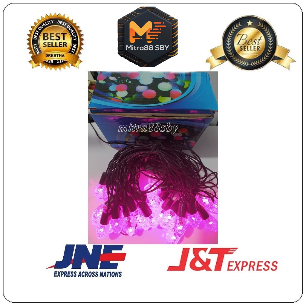 Mitra88sby  lampu natal hias led model jagung mini 30 led pink ( lampu tumblr )