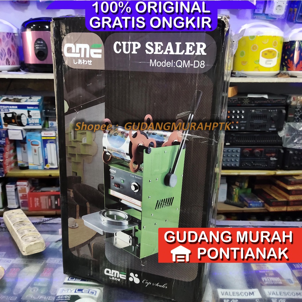 Cup Sealer Yamakawa / QME Press plastik untuk minuman jus anti tumpah