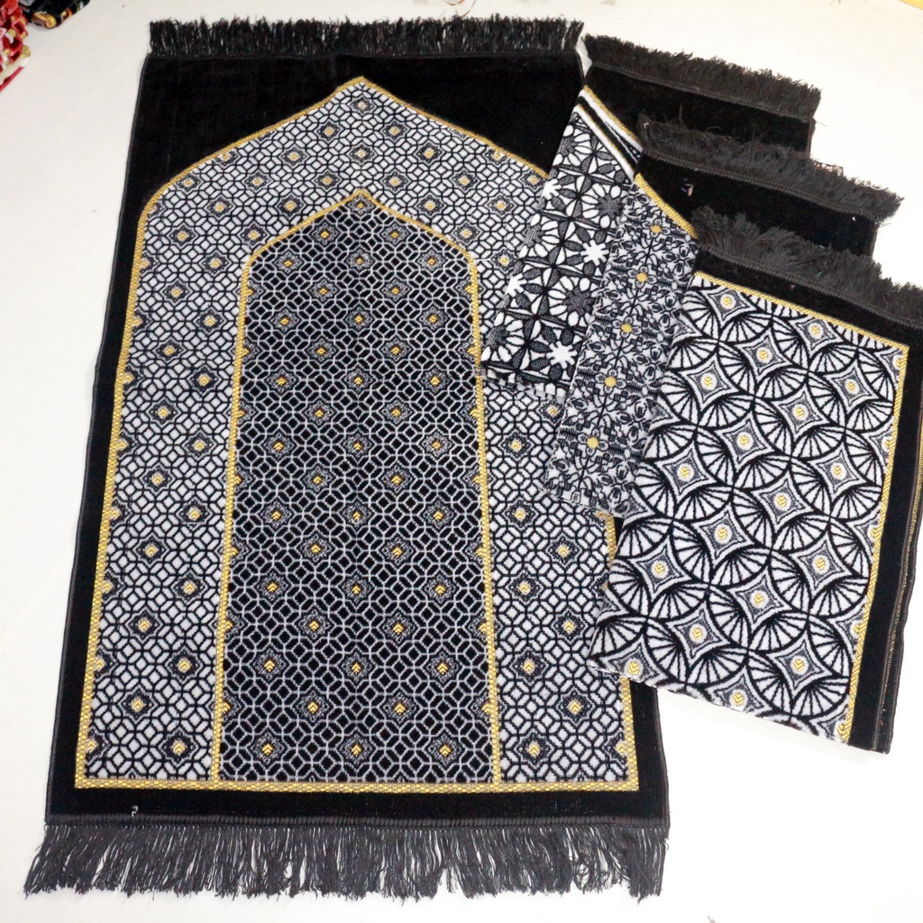 Sajadah Turki Bludru  Premium Sejadah Mewah Halus Sajadah Turkey Dewasa Premium  motif sangat elegant Ukuran 70x110cm Termurah