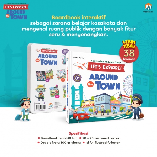 Lets Explore! Around The Town Boardbook-Ziyad books