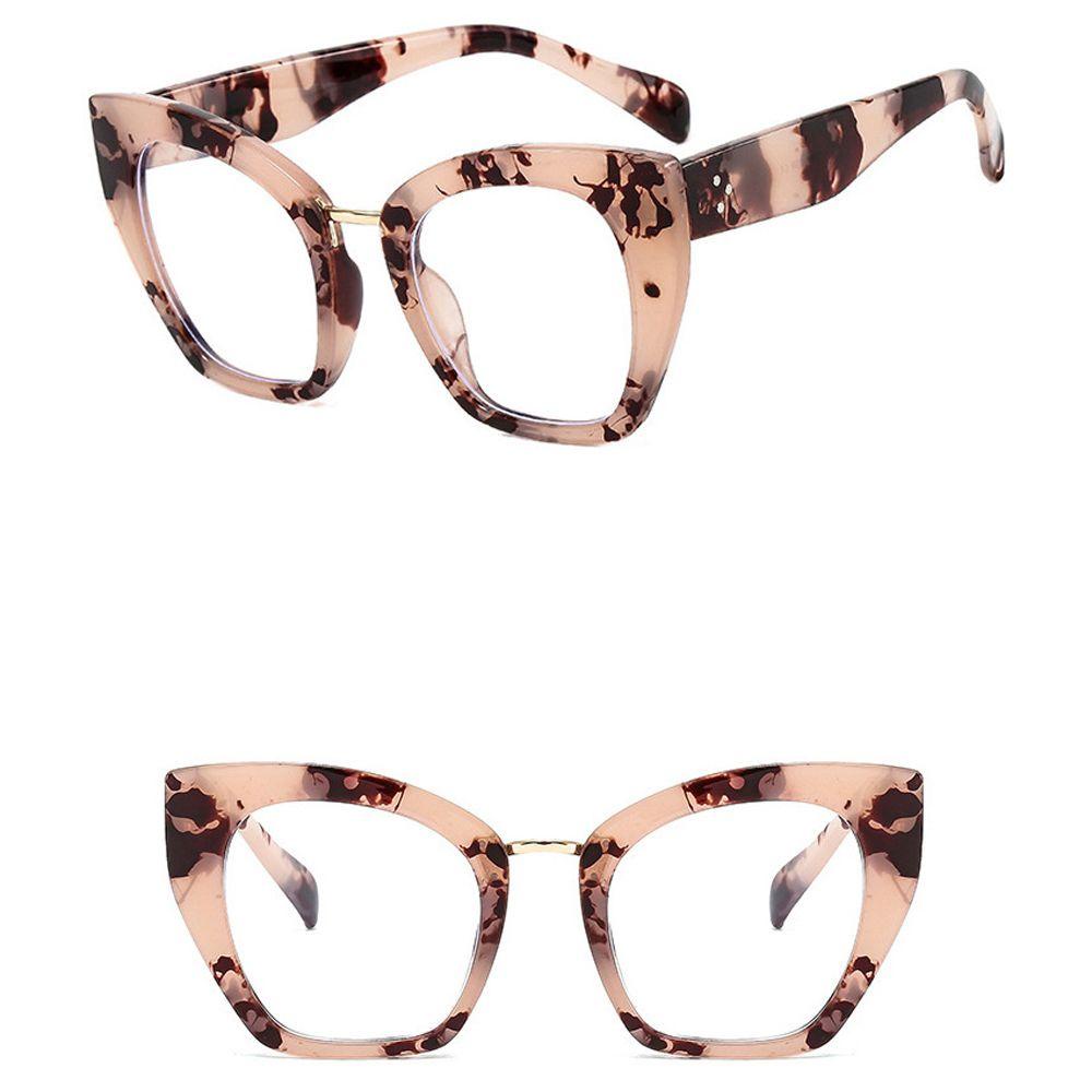 Agustinina Kacamata Anti Blue Light Wanita Keren Motif Leopard Blue Light Blocking Anti Radiasi Komputer Eyeglasses