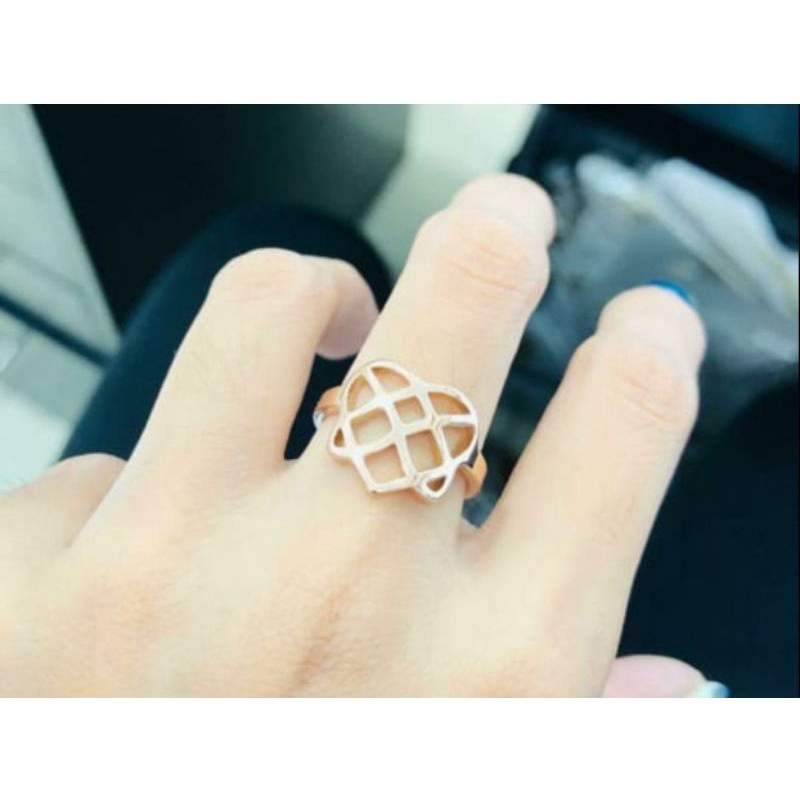 CINCIN TITANIUM IKATAN CINTA WARNA ROSE GOLD