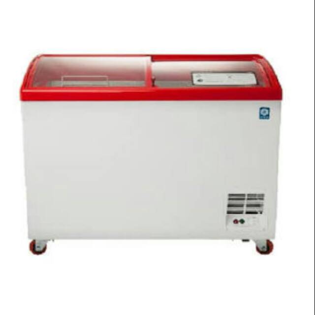 Freezer sliding kaca maspion 300l besar
