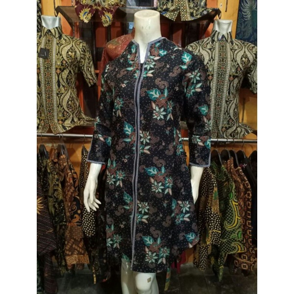 Batik Tunik irengan kamboja arteza butik