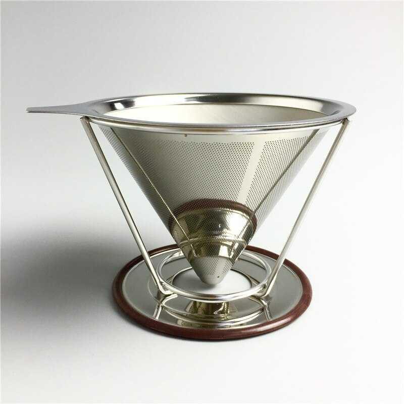 Ueinsang Filter Penyaring Kopi V60 Filter Double Layer Large - F-412 [Silver]