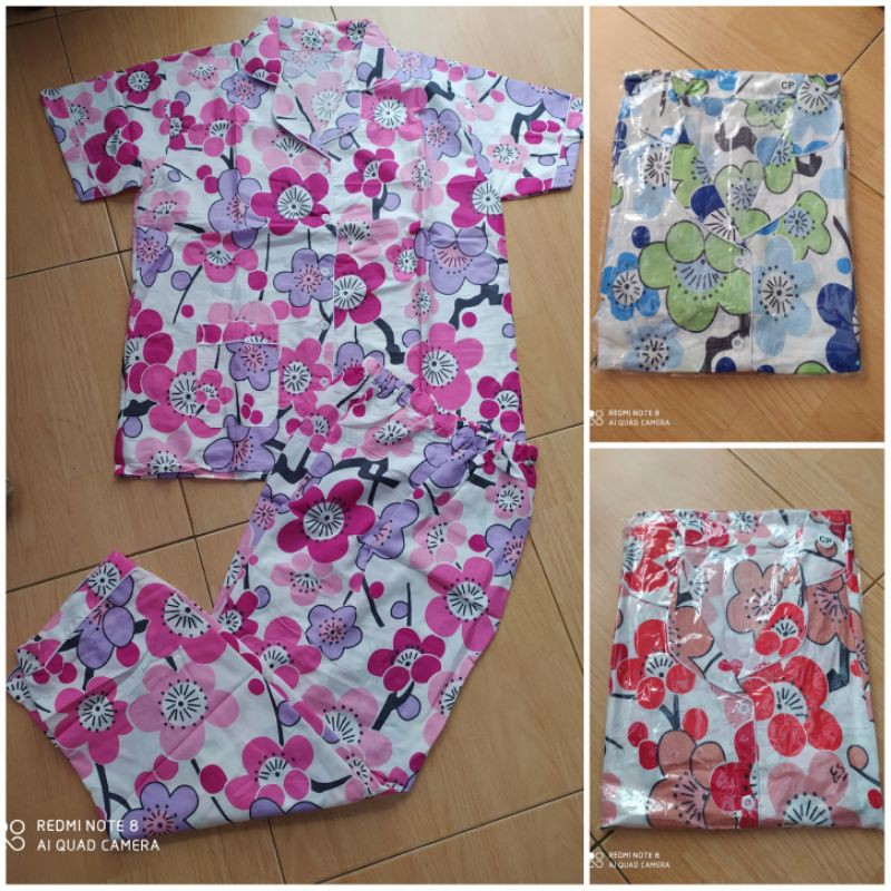 Piyama Baju Tidur wanita Dewasa Katun Fit to xl