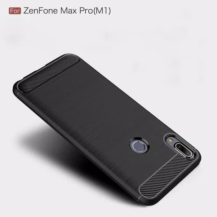 Silicon carbon fiber Asus zenfone max pro m1 soft case cover casing